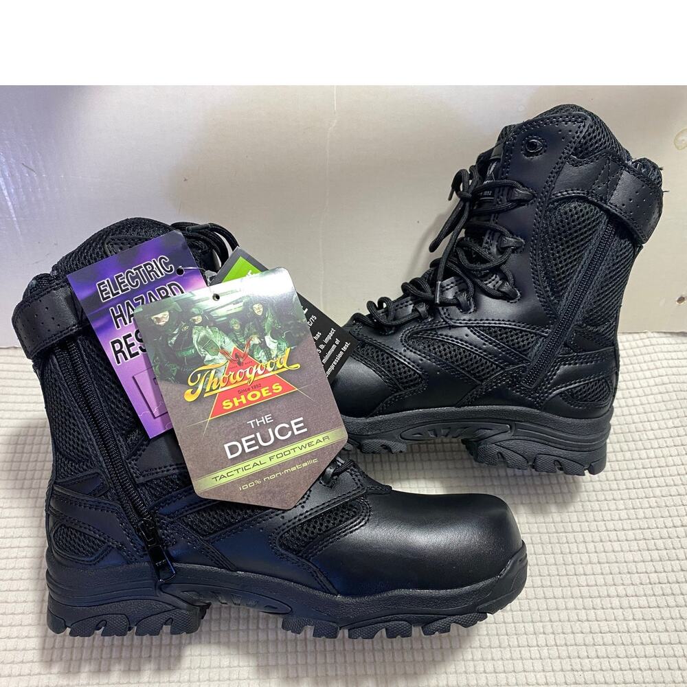 Thorogood The Deuce Waterproof Composite Toe Side Zip Tactical Boots Size 7 Mens